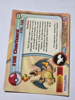 Charizard #06 1999 Topps Pokemon Card Series 1 TV Animation - Image 2