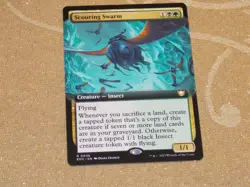 MTG Extended Art Scouring Swarm x1 Rare Edge of Eternities Commander NM Low S&H - Image 1