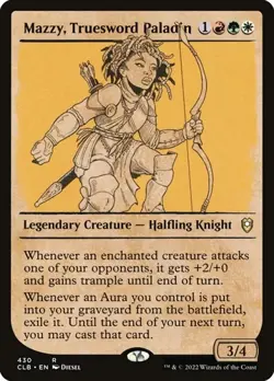Mazzy, Truesword Paladin - Foil Showcase CLB LP MTG - Image 1
