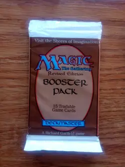 MTG Magic Factory Sealed Revised Booster Pack! Brand New Unopened Pack from 1994 - Image 1