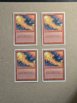 Red Elemental Blast 4th Edition MTG x4 Playset LP Excellent - Image 1