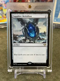 Sapphire Medallion - RARE #407 MINT/NEVER PLAYED - Commander Masters CMM MTG - Image 1