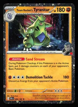 Pokemon TCG:Team Rocket's Tyranitar-Cosmos Rare Holo-Destined Rivals-096/182 - Image 1