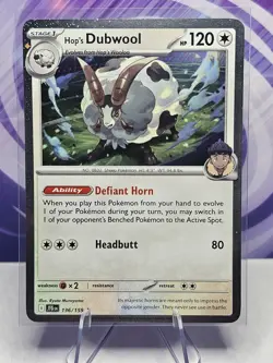 Pokemon TCG Hop's Dubwool Cosmos Holo 136/159 JTG Journey Together - Image 1