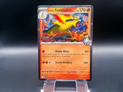 POKEMON ETHAN’S TYPHLOSION 034/182 DESTINED RIVALS STAMP PROMO COSMOS HOLO SWIRL - Image 1