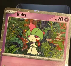Ralts 058/132 Cosmos Holo Mega Evolution Promo Pokemon Card NM w/ PARTIAL SWIRL - Image 4