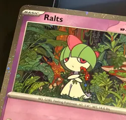 Ralts 058/132 Cosmos Holo Mega Evolution Promo Pokemon Card NM w/ PARTIAL SWIRL - Image 5