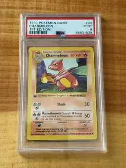 PSA 9 CHARMELEON 1ST EDITION BASE SET 1999 POKEMON GAME #24 - Image 1