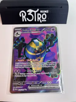 POKEMON PARADOX RIFT COFAGRIGUS EX FULL ART ULTRA RARE HOLO 224/182 NM PACK FRSH - Image 1