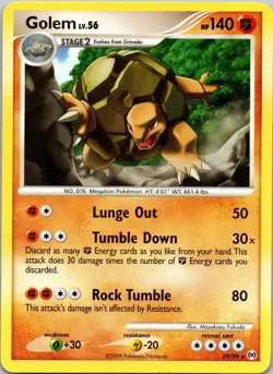 Golem 19/99 Arceus Regular NM Pokemon TCG - Image 1