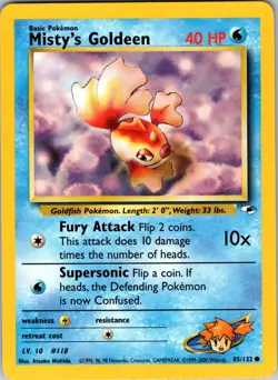 Misty's Goldeen (85) 085/132 Gym Heroes Pokemon TCG NM - Image 1