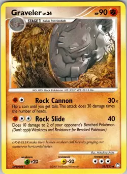 Graveler 51/123 Mysterious Treasures Pokemon TCG LP - Image 1