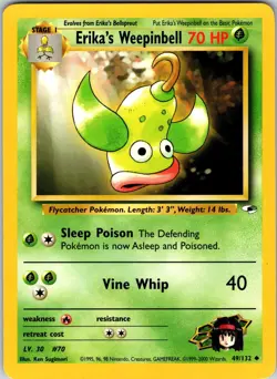 Erika's Weepinbell (49) 049/132 Gym Heroes Pokemon LP Unlimited - Image 1