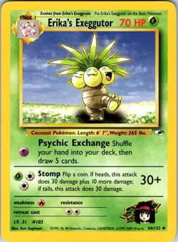 Erika's Exeggutor 044/132 Gym Heroes Pokemon LP Unlimited - Image 1