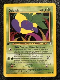 Oddish 68/111 Neo Genesis Regular Pokemon TCG NM 1st Edition - Image 1
