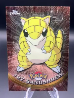 2000 Sandshrew Chrome #27 Pokemon Topps Series 1 T.V. - Image 1