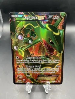 2012 Pokemon Black & White Dragons Exalted EX Rayquaza 123/12 Full Art Holo Rare - Image 1