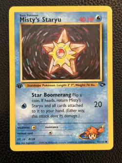 Pokemon - Gym Challenge Misty's Staryu 92/132 2000 Wizards 1st Edition - Image 1