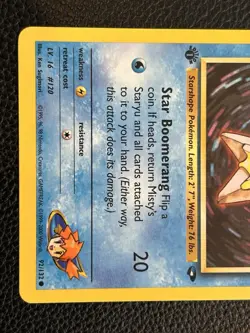 Pokemon - Gym Challenge Misty's Staryu 92/132 2000 Wizards 1st Edition - Image 3