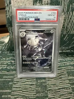 2025 POKEMON MEG EN-MEGA EVOLUTION ILLUSTRATION RARE #150 STEELIX PSA 10 - Image 1