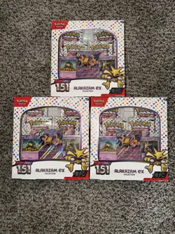 Pokemon TCG Scarlet & Violet 151 Alakazam Ex Collection X3 FACTORY SEALED!! - Image 1