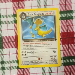 Pokemon TCG Dark Dragonite Team Rocket Rare Card 22/82 70 HP Wizards 2000 - Image 1