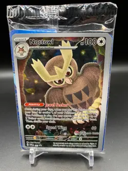 *SEALED* Pokemon Center Noctowl 141 Black Star Promo (from ETB) Full Art Holo - Image 1