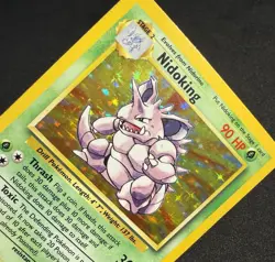 Nidoking 011/102 Holo Rare Base Set Unlimited Vintage 1999 Pokemon TCG LP - Image 2