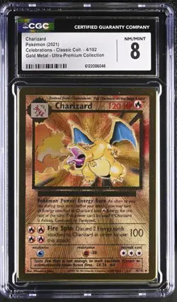 Charizard *CGC 8* GOLD METAL *Celebrations* #4 *2021* Pokemon - Image 1