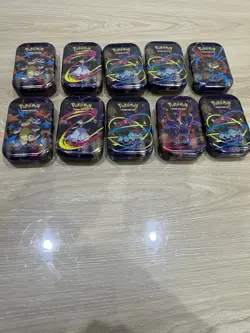 Pokemon TCG Mega Evolution: Mega Heroes Mini Tin Set of 10 Sealed 🔥 🔥 🔥 - Image 3