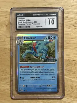 CGC 10 Feraligatr SVP 089 Promo Temporal Forces Pre Release Pokemon PSA - Image 1