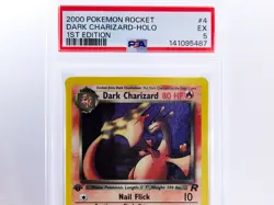 PSA 5 2000 Pokemon DARK CHARIZARD 1ST EDITION HOLO #4 TCG Team Rocket PSA 5 EX - Image 4
