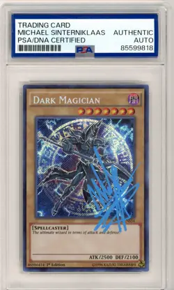 PSA Michael Sinterniklaas Signed Dark Magician MVP1-ENG54 The Yu-Gi-Oh! TCG - Image 1