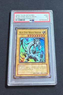 2004 YU-GI-OH! KAIBA EVOLUTION STARTER DECK #001 BLUE-EYES WHITE DRAGON -PSA 5- - Image 1