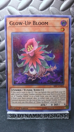 | Yugioh Glow-Up Bloom SR07-EN003 1st Ed Super RareStructure Deck Zombie LP 🔥 | - Image 1