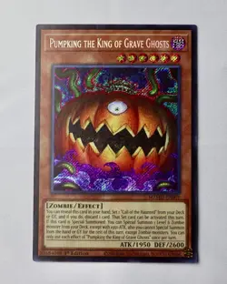 Yu-Gi-Oh! Pumpking the King of Grave Ghosts MZMU-EN001 Secret Rare 1st Edition - Image 1