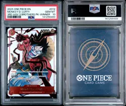 2025 ONE PIECE 3RD ANV TOURNAMENT 3 BROTHERS PACK WINNER MONKEY D. LUFFY PSA 10 - Image 3