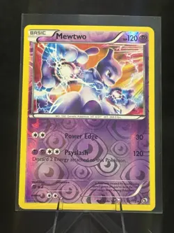Pokemon Mewtwo TCG Reverse Holo Rare Card 53/113 B&W Legendary Treasures - Image 1