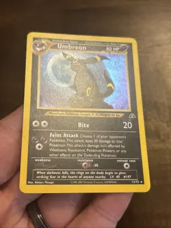 Pokemon Umbreon Neo Discovery Holo Card 13/75 Unlimited Rare vintage Foil WOTC - Image 3