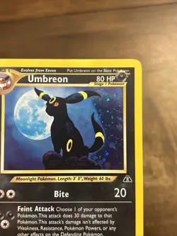Pokemon Umbreon Neo Discovery Holo Card 13/75 Unlimited Rare vintage Foil WOTC - Image 5