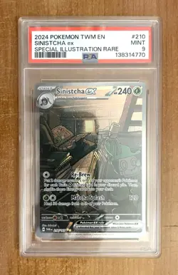 Pokemon, Twilight Masquerade, Sinsistcha ex SIR Card #210, PSA 9 - Image 1