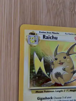 Pokemon Raichu 14/62 HOLO Fossil Unlimited Card WoTC LP - Image 3
