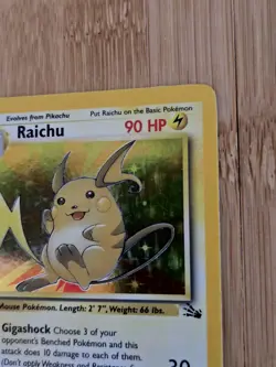 Pokemon Raichu 14/62 HOLO Fossil Unlimited Card WoTC LP - Image 4