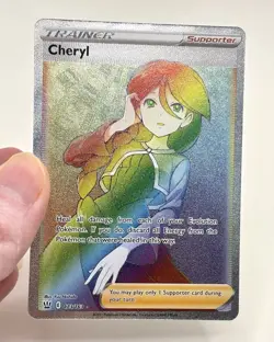 Pokemon TCG Cheryl Card 173/163 Battle Styles Rainbow Secret Rare Near Mint - Image 2