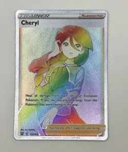 Pokemon TCG Cheryl Card 173/163 Battle Styles Rainbow Secret Rare Near Mint - Image 3