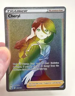 Pokemon TCG Cheryl Card 173/163 Battle Styles Rainbow Secret Rare Near Mint - Image 4
