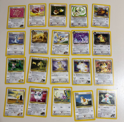 Pokemon OG 20 Card Bulk Lot NO DUPLICATES LP-NM RARE WOTC Vintage Original b - Image 1