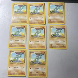 (8x) Machop 52/102 Base Set Non Holo 1999 Pokemon Card LP/NM 8 Card Lot TCG - Image 1