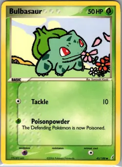 Bulbasaur 45/100 Non Holo Crystal Guardians - Pokemon Card - NM - Image 1