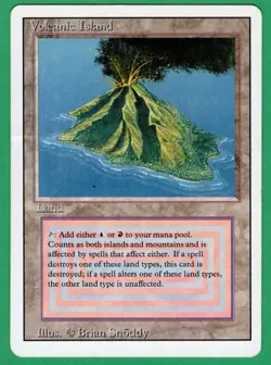 MTG Volcanic Island (Revised) DMG - Image 1